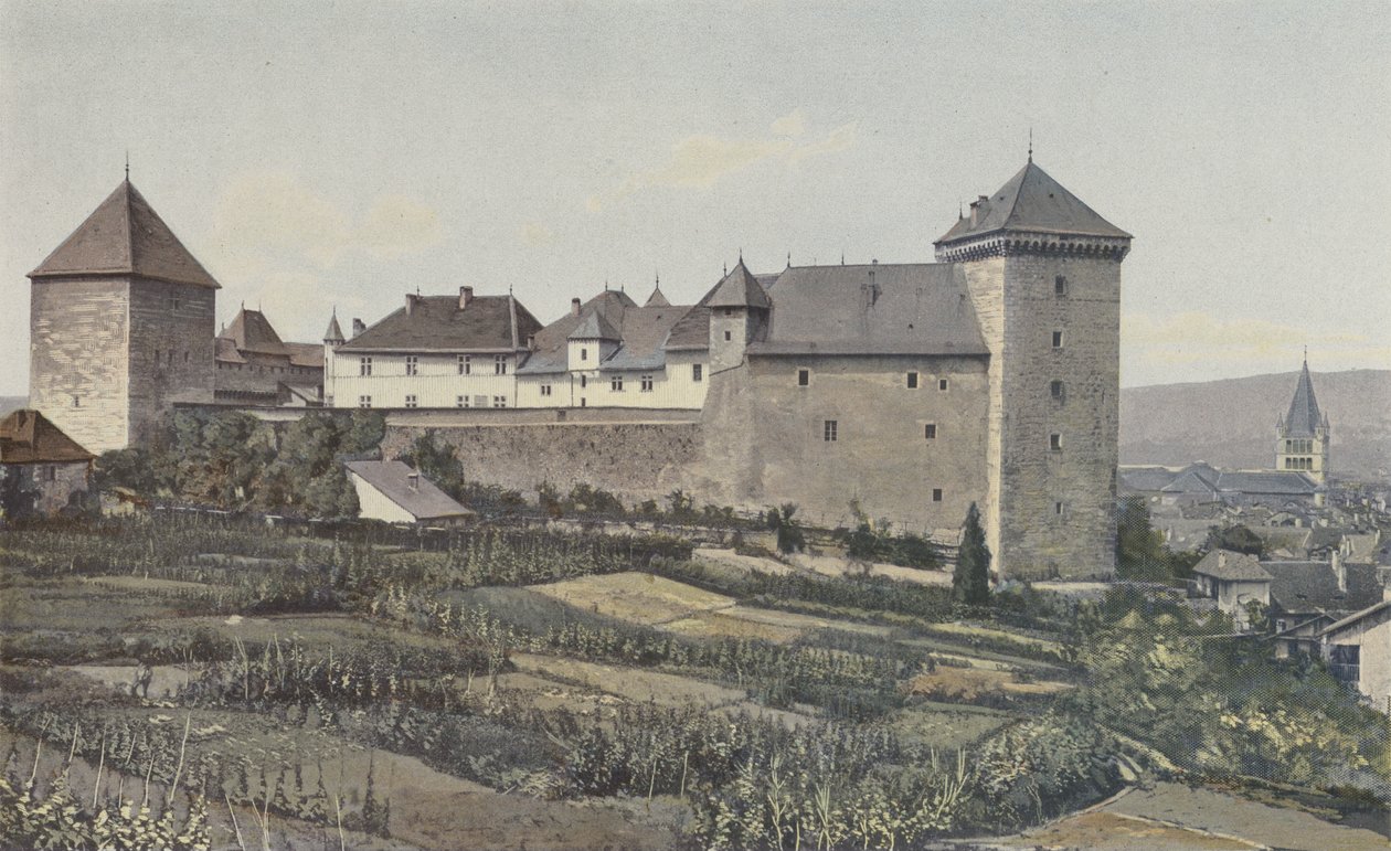 Annecy, Uitzicht op het Kasteel, Zuidoostzijde door French Photographer