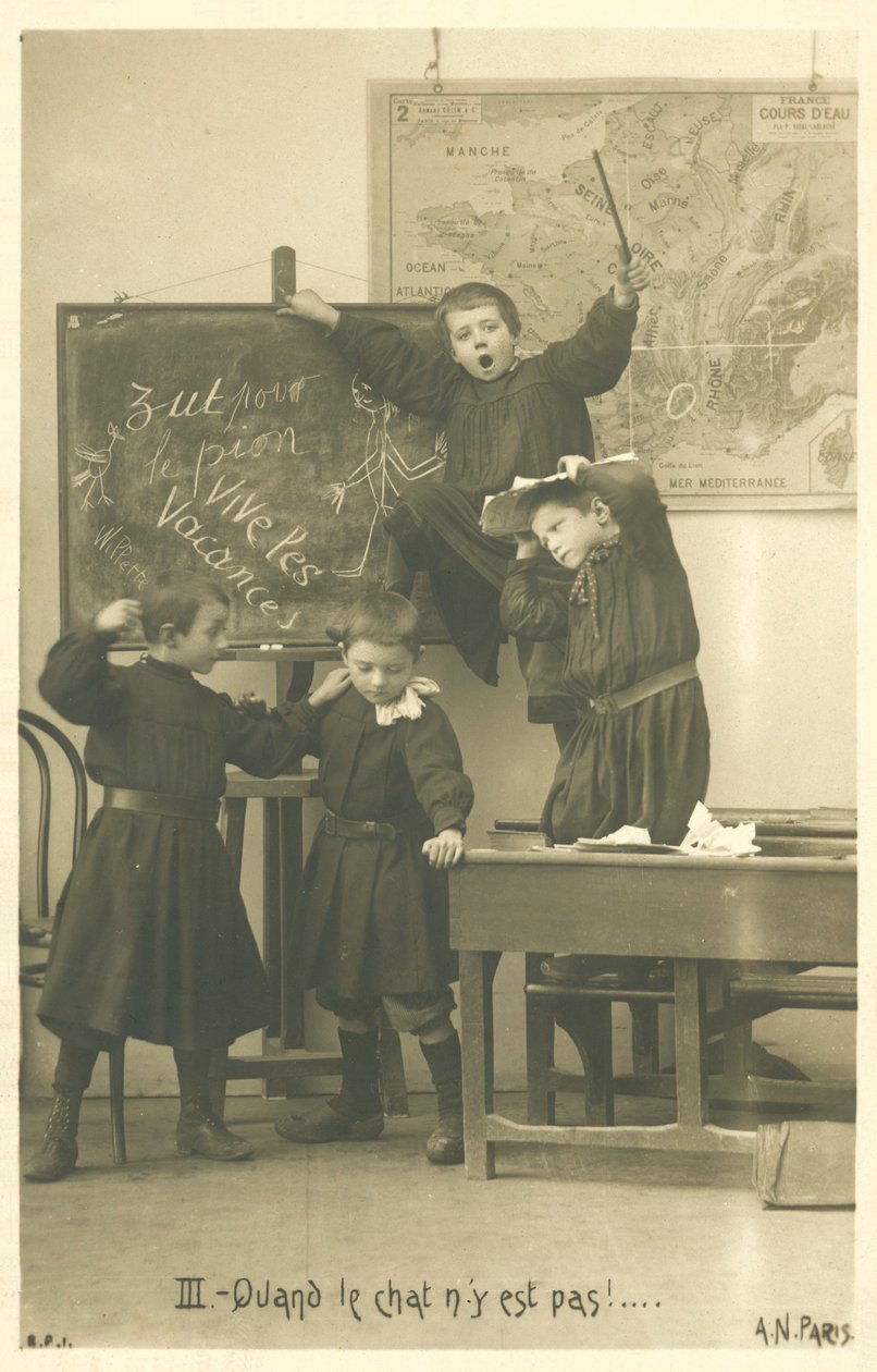 Franse schoolkinderen spelen, Vive Les Vacances door French Photographer