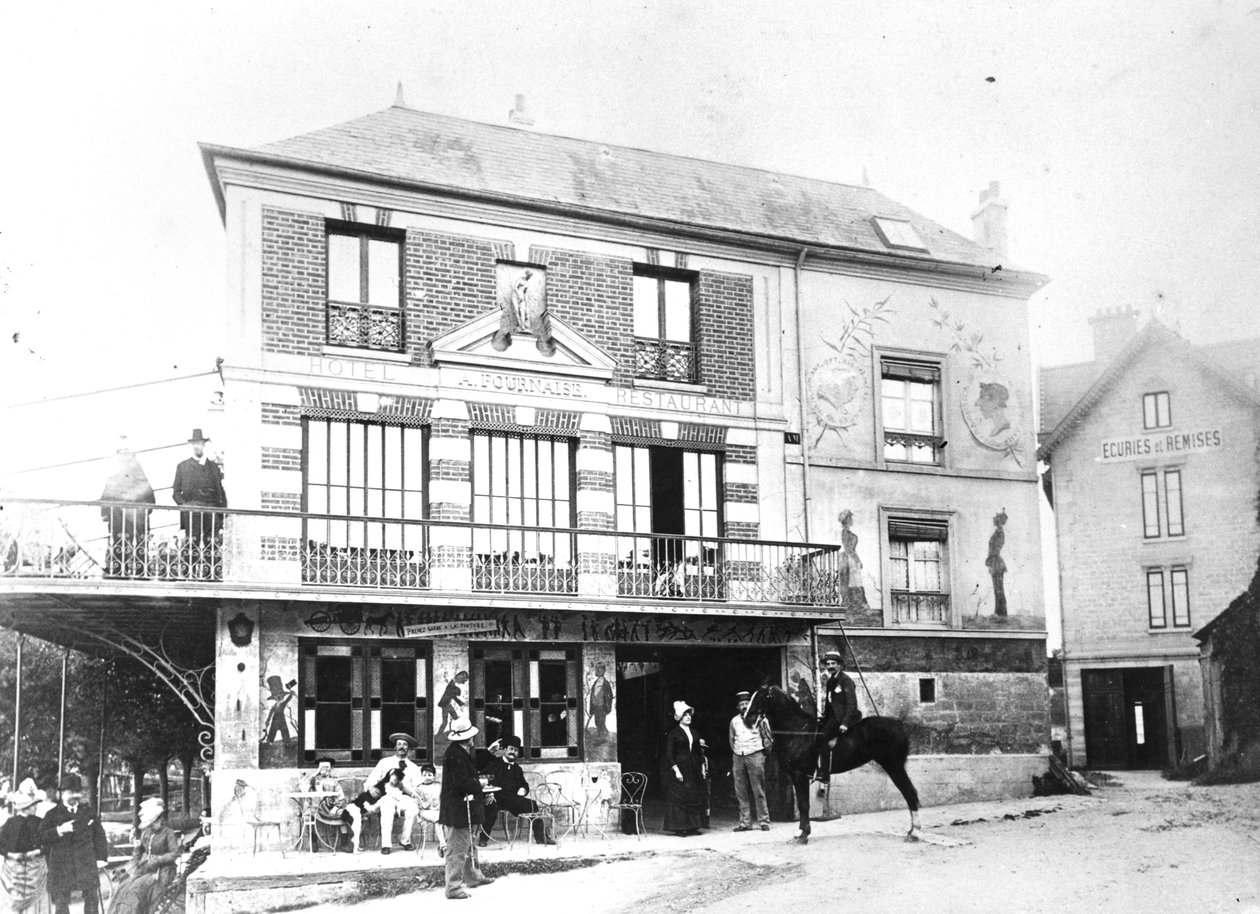 Het Hotel Fournaise in Chatou, ca. 1880 door French Photographer
