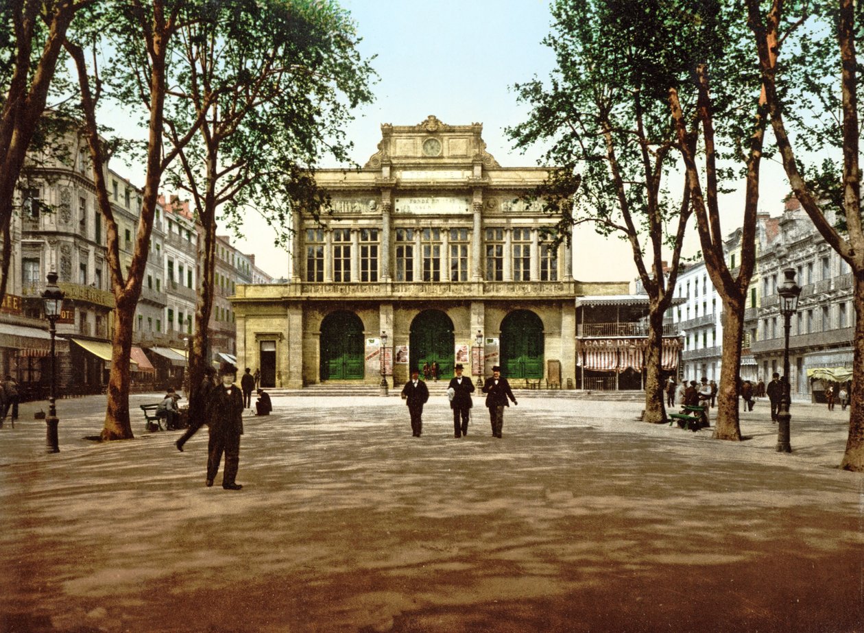 Het Gemeentelijk Theater in Béziers, Frankrijk, 1890-1900 door French Photographer