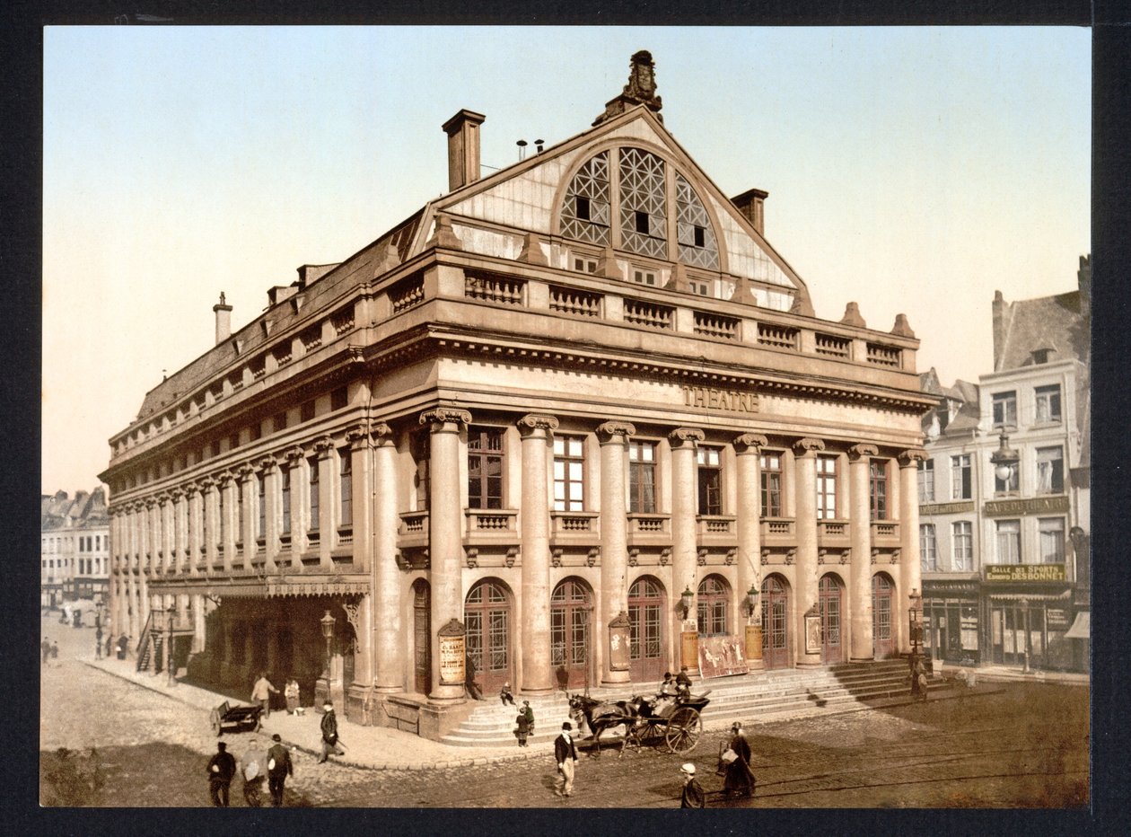 Het Theater, Lille, Frankrijk, gepubliceerd ca. 1895 door French Photographer
