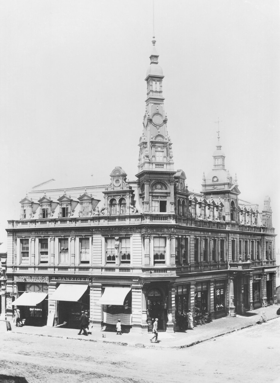 Uitzicht op Johannesburg, c.1900 door French Photographer