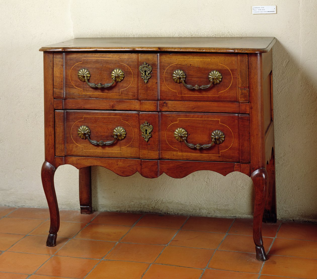 Aix school commode met twee laden door French School