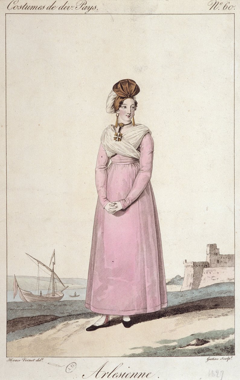 Een Arlésienne - gravure door French School