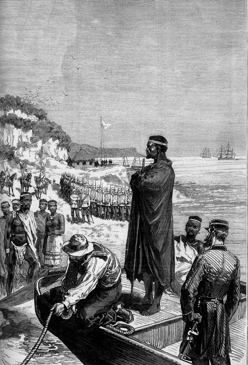 Anglo-Zulu Oorlog in Zuid-Afrika door French School