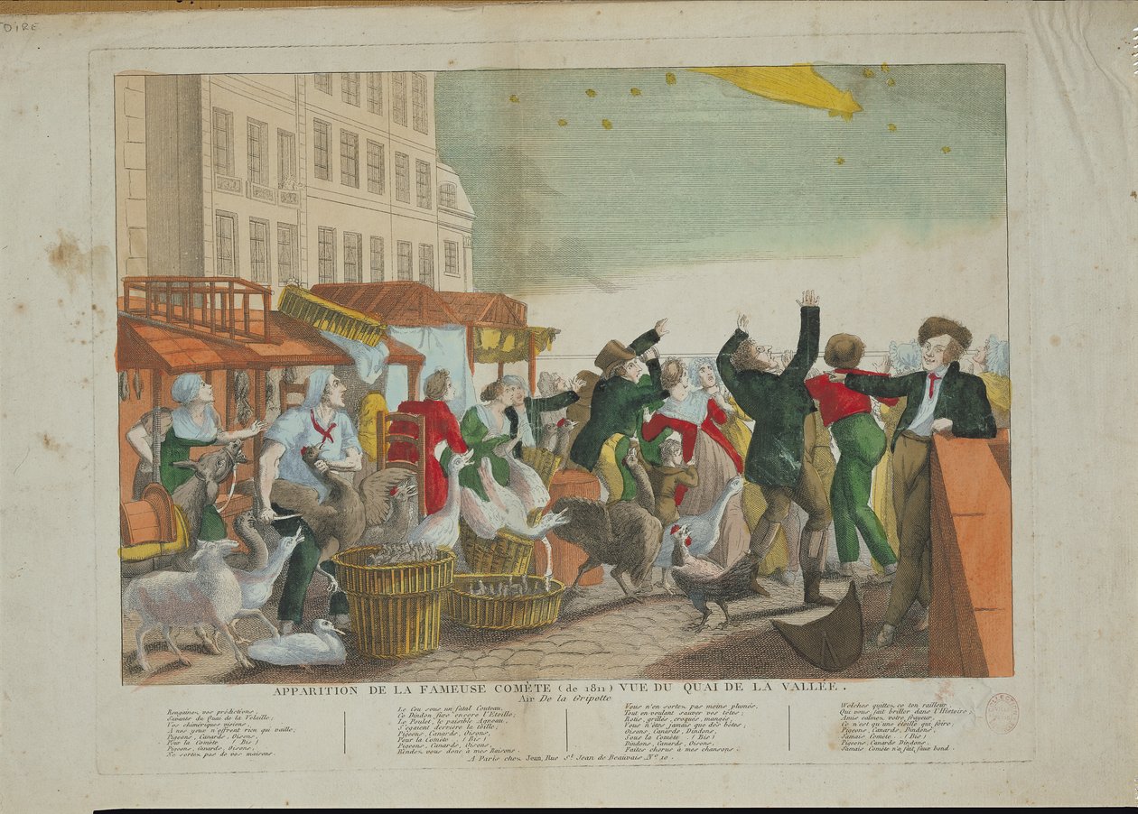 Verschijning van de Grote Komeet in 1811 door French School