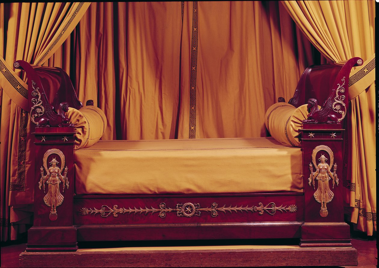 Bed, Eerste Empire-stijl (hout & verguldsel) door French School