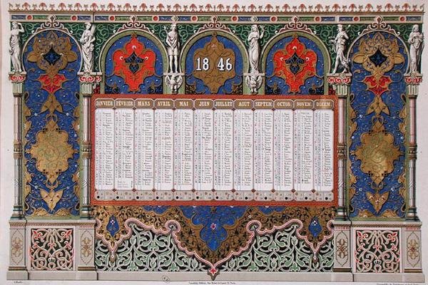 Kalender voor 1846, c.1845 door French School
