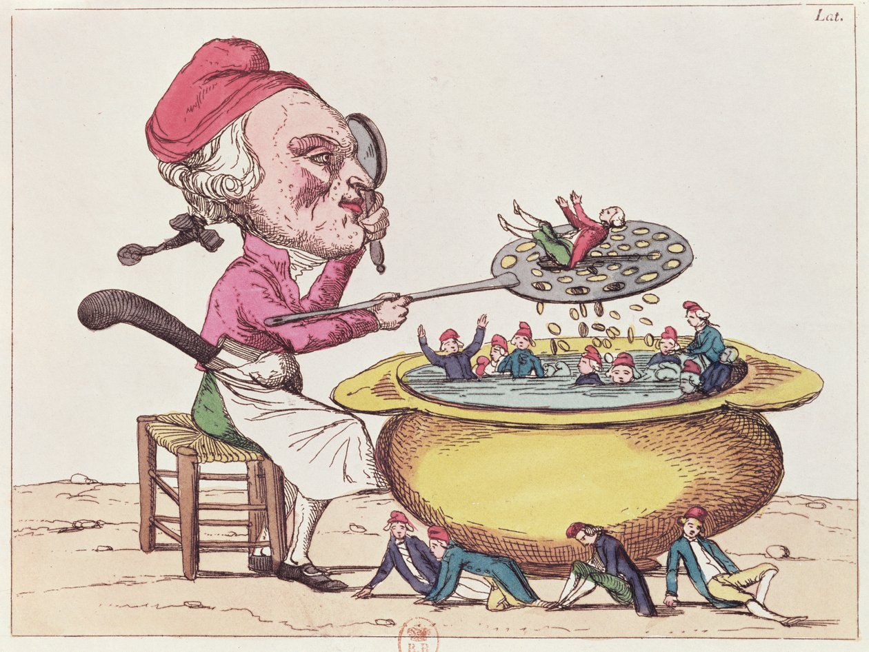 Karikatuur van Maximilien de Robespierre (1758-94), 1793 door French School