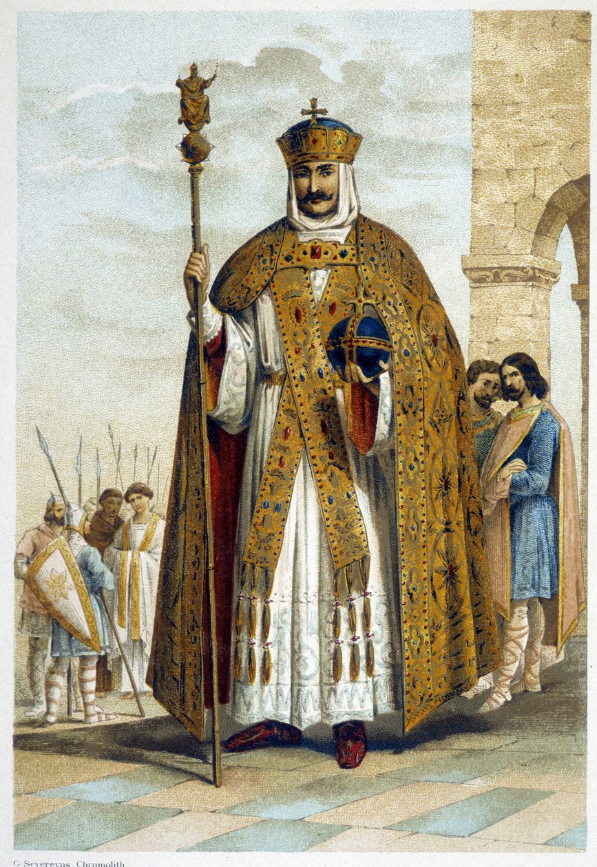 Karel de Grote (742 - 814) door French School