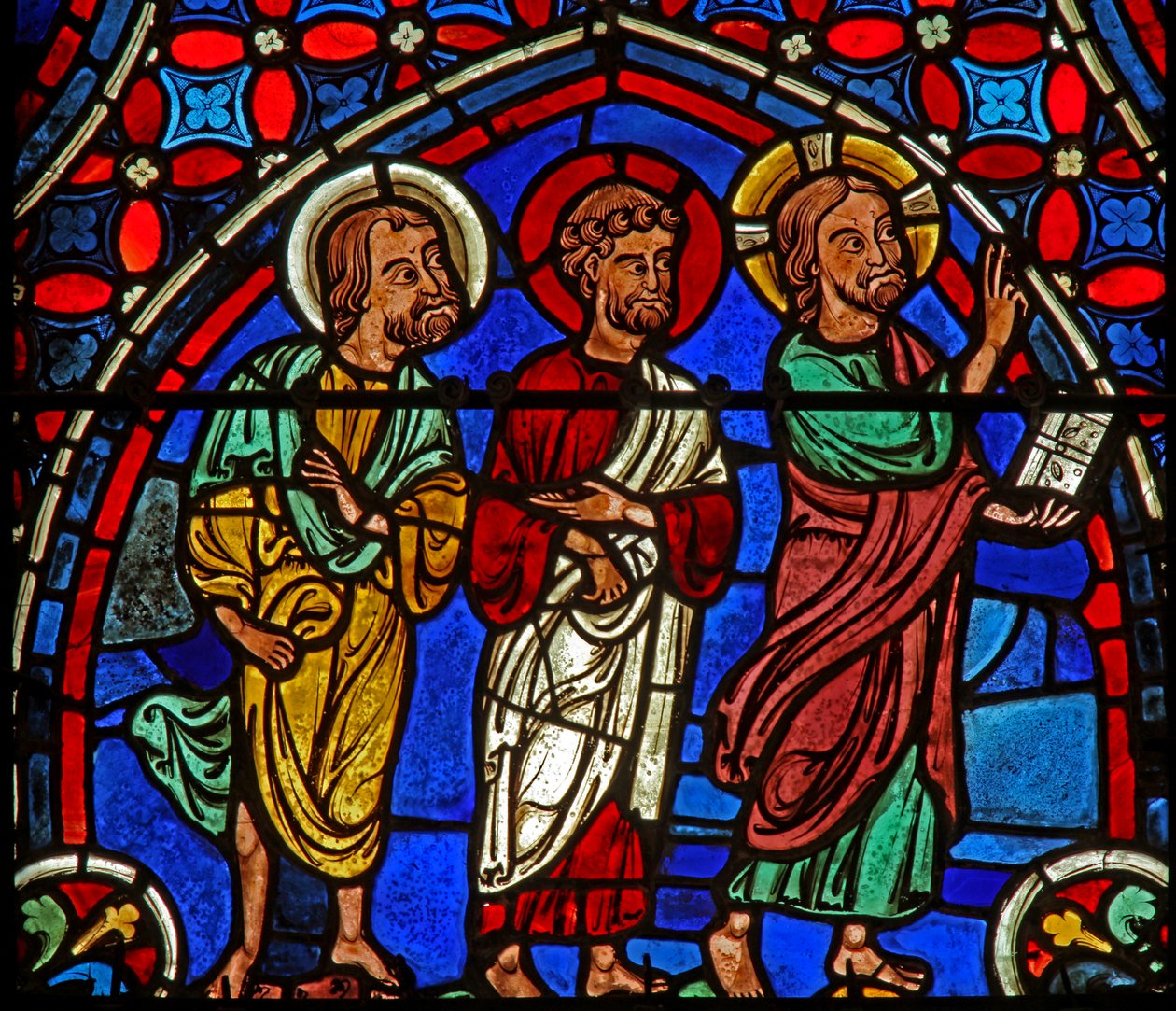 Christus met 2 apostelen door French School