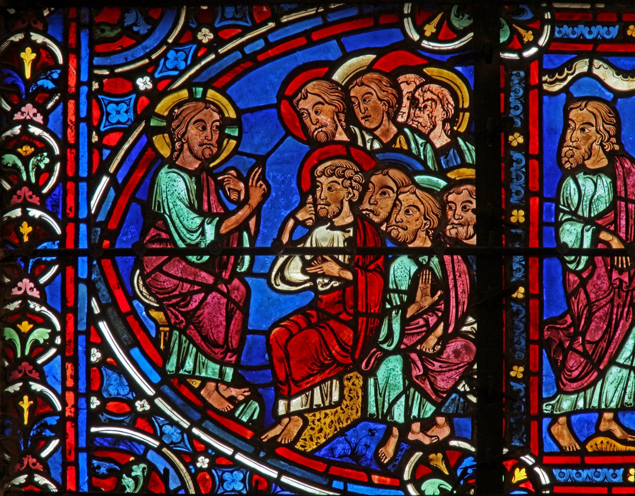Christus met 2 apostelen door French School