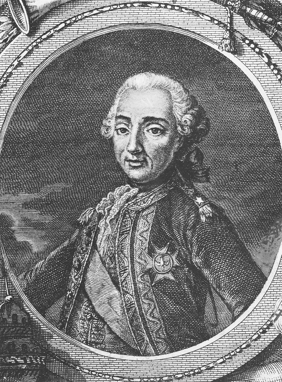 Graaf de Guichen (gravure) door French School