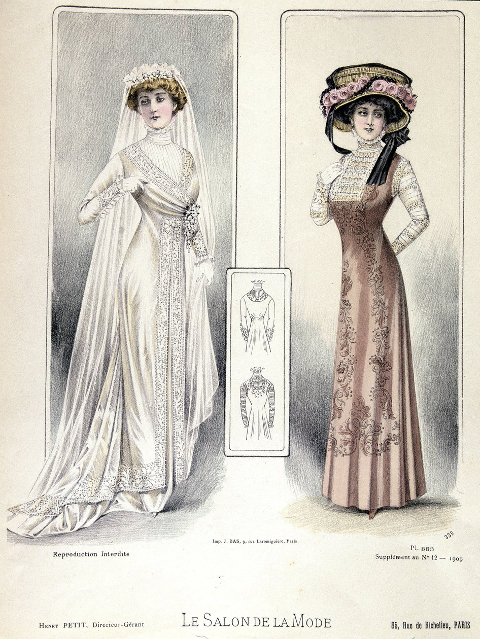 Modeshow, 20/03/1909: trouwjurk door French School