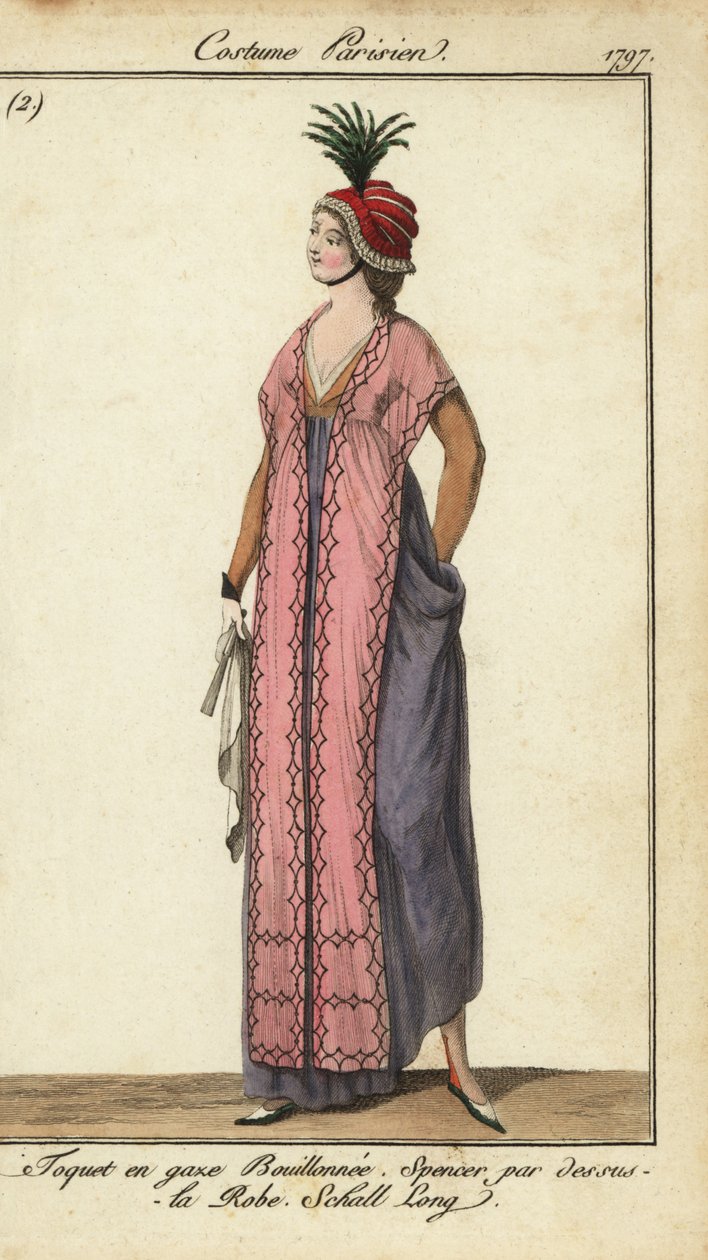 Modieuze vrouwen van het Directoire door French School