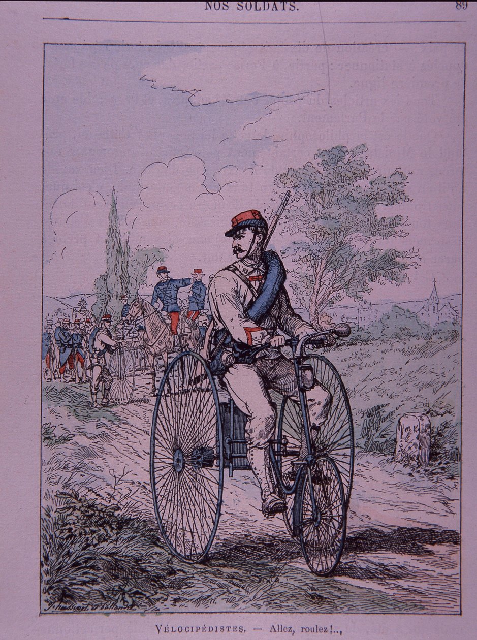 Franse leger driewieler rijder (velocipedist) door French School