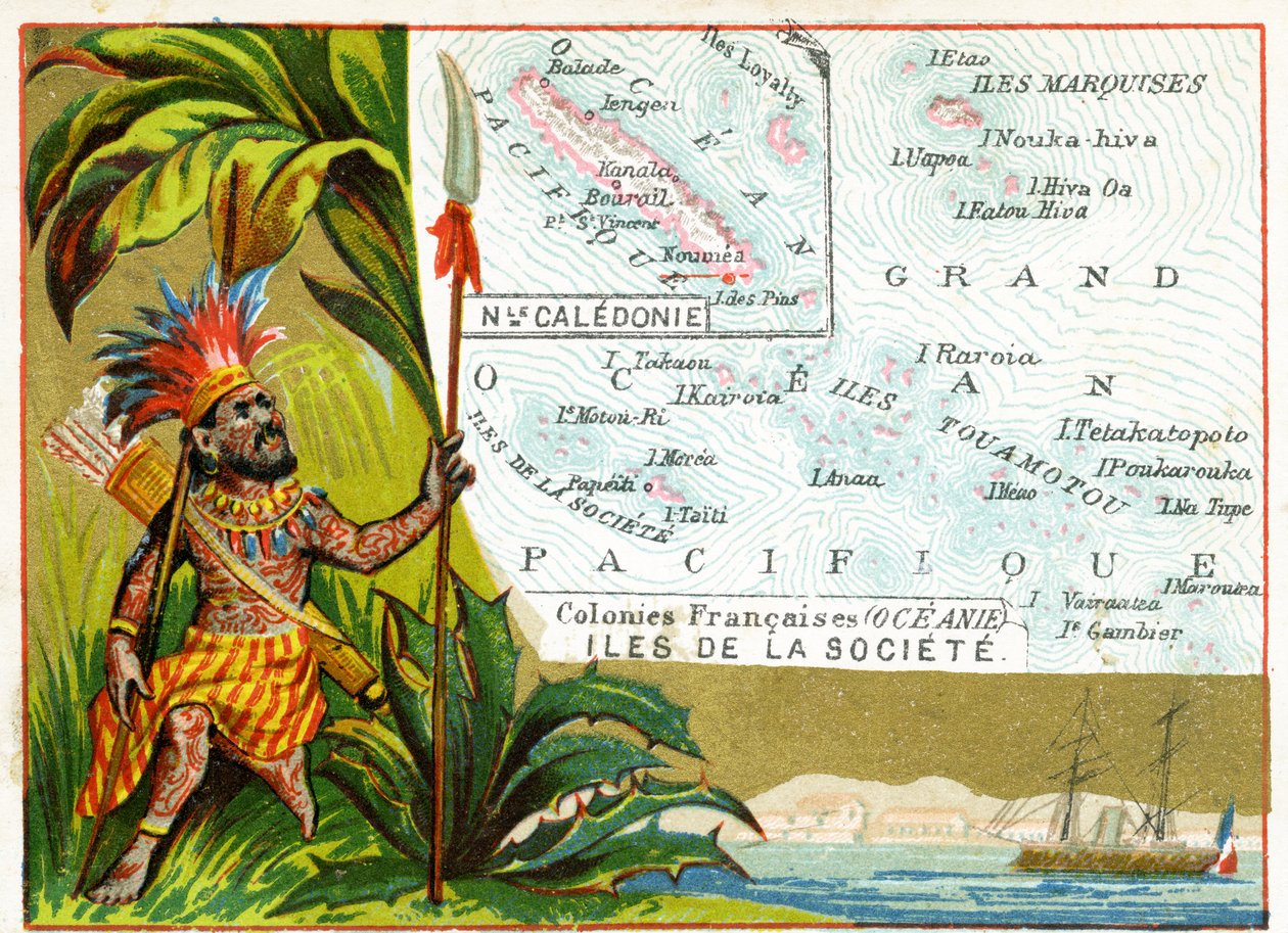 Franse bezittingen in Oceanië, c.1890 door French School