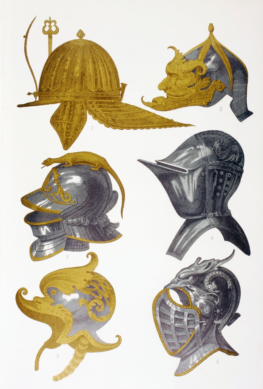 Helmen, 1873 door French School
