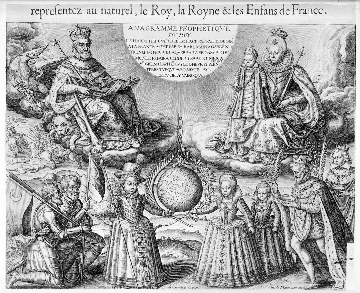 Hendrik IV (1553-1610) met zijn familie, 1607 door French School
