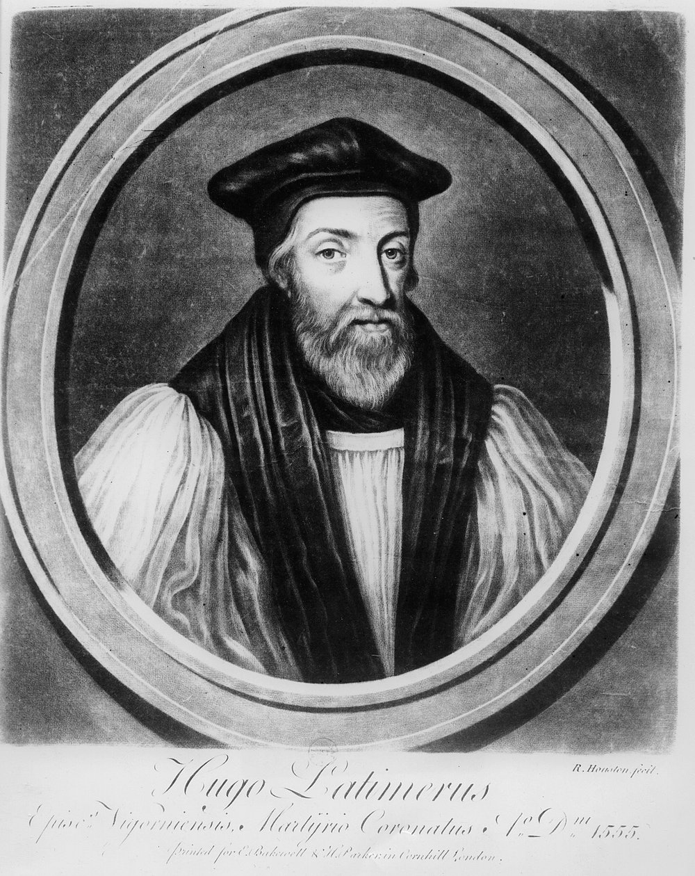 Hugh Latimer (litho) door French School
