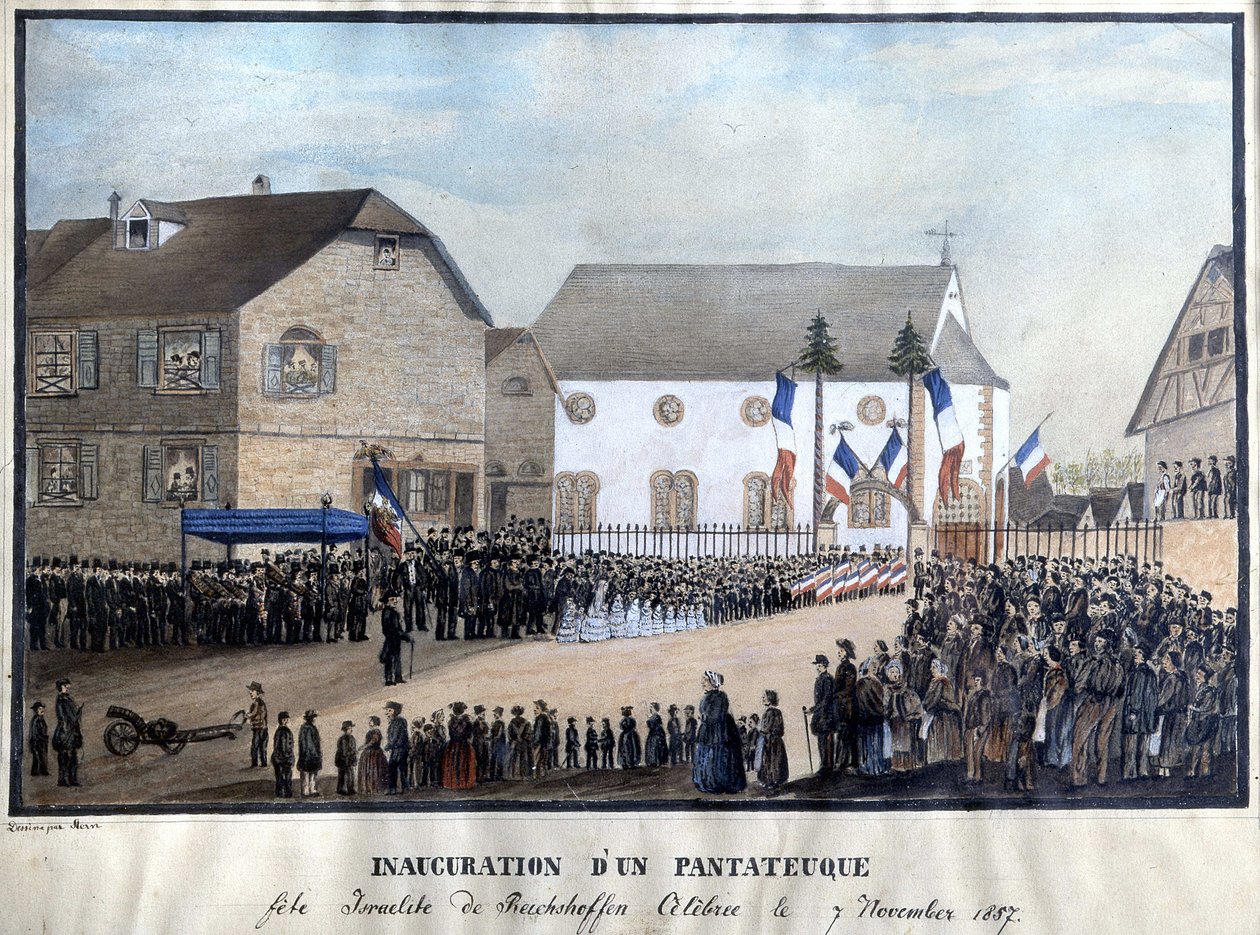 Inhuldiging van een Pentateuch, november door French School