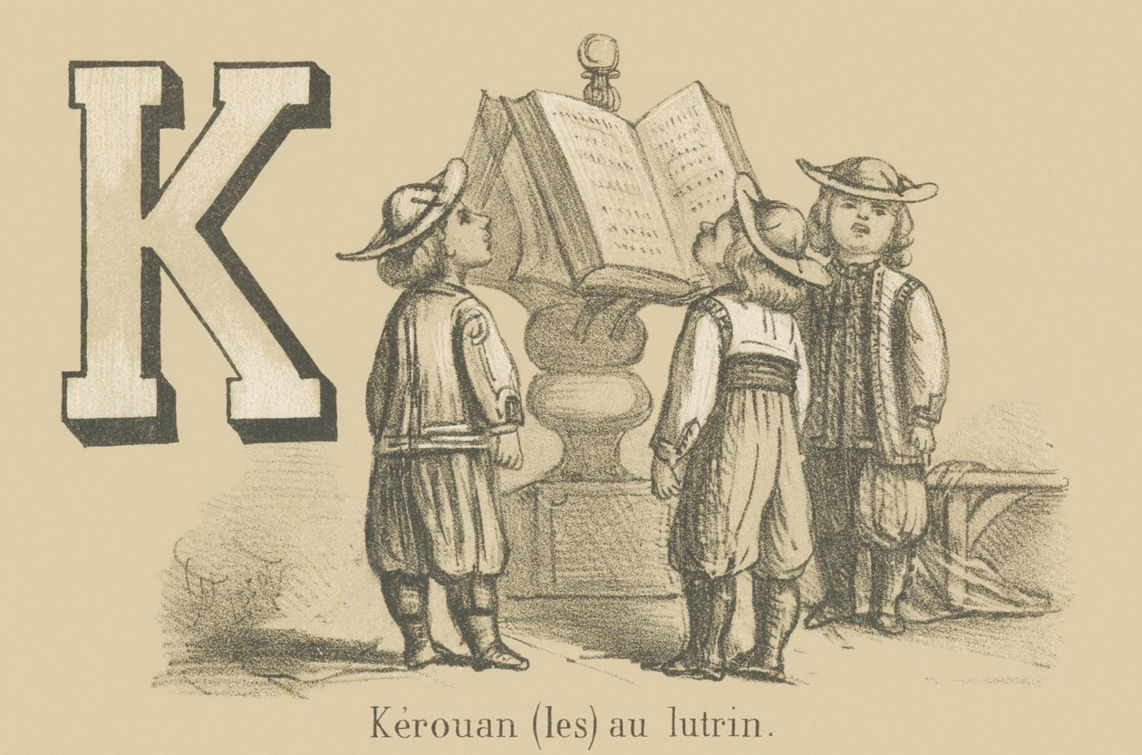 K: Kerouan aan de lessenaar door French School