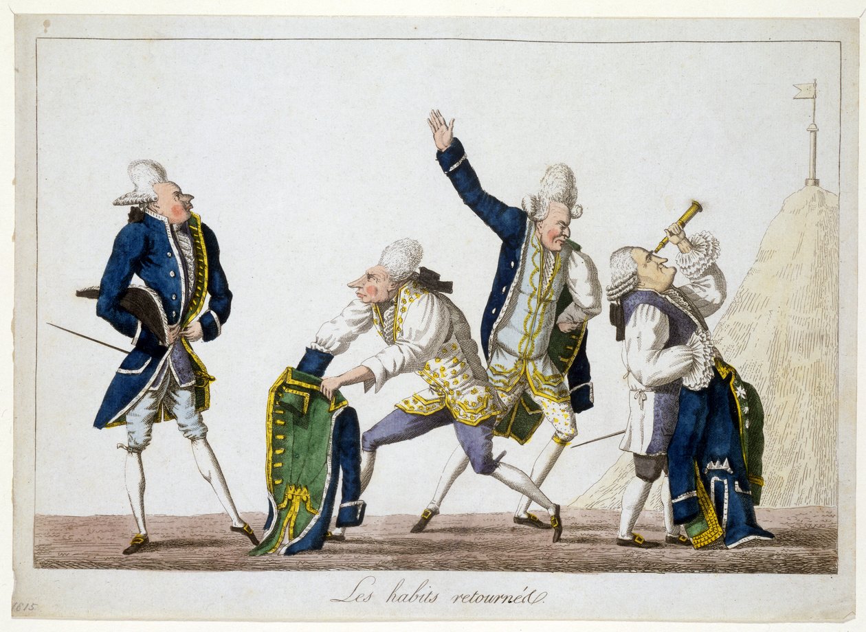 Les Habits Retournés, ca. 1815 door French School