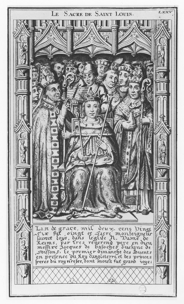 Lodewijk IX van Frankrijk (gravure) door French School