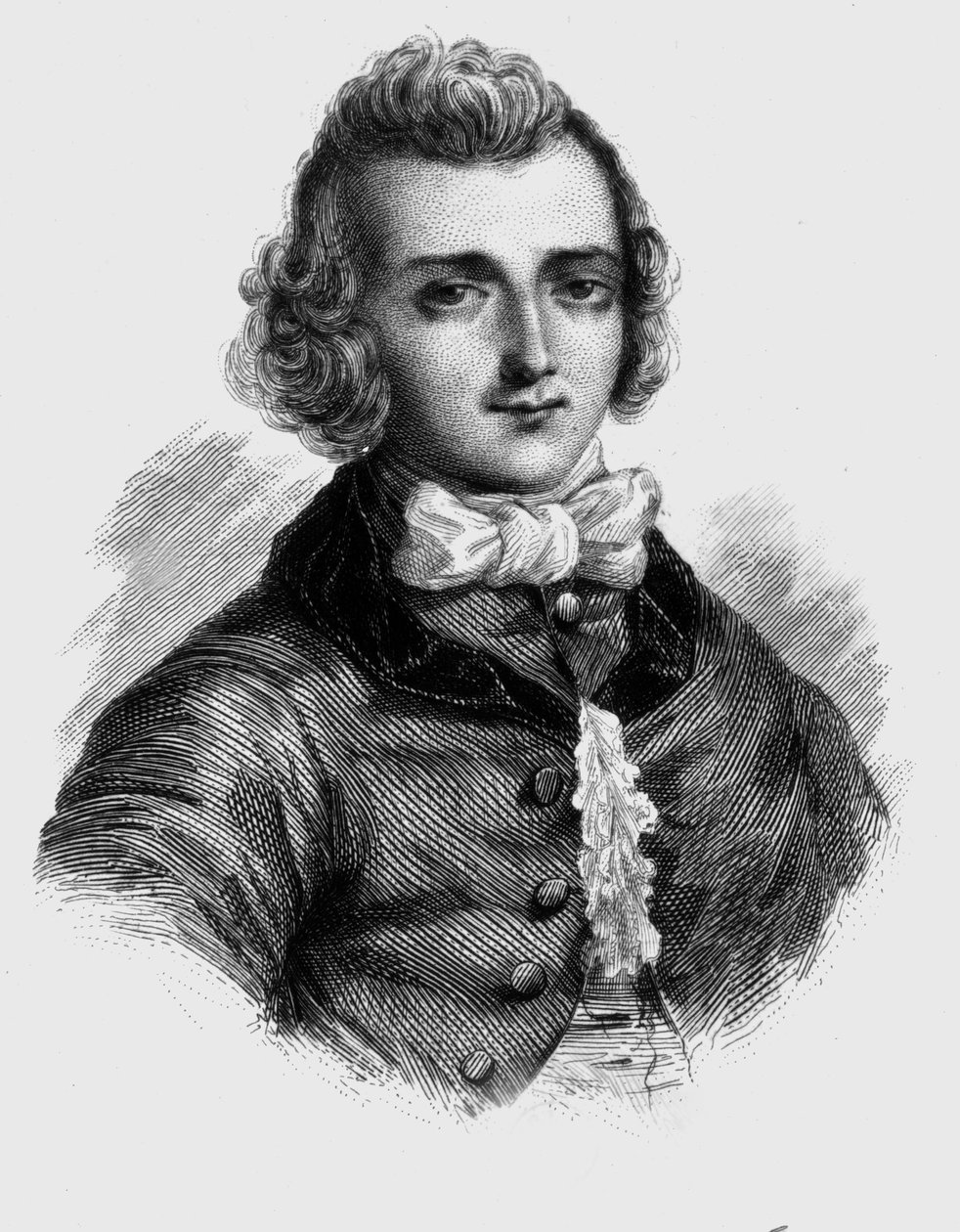 Louis de Jaucourt (1704-1779) (engraving) door French School