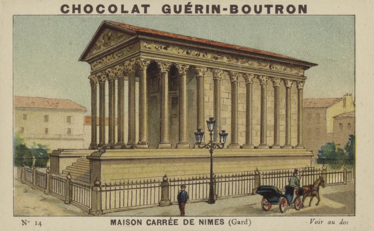 Maison Carrée van Nîmes, Gard door French School