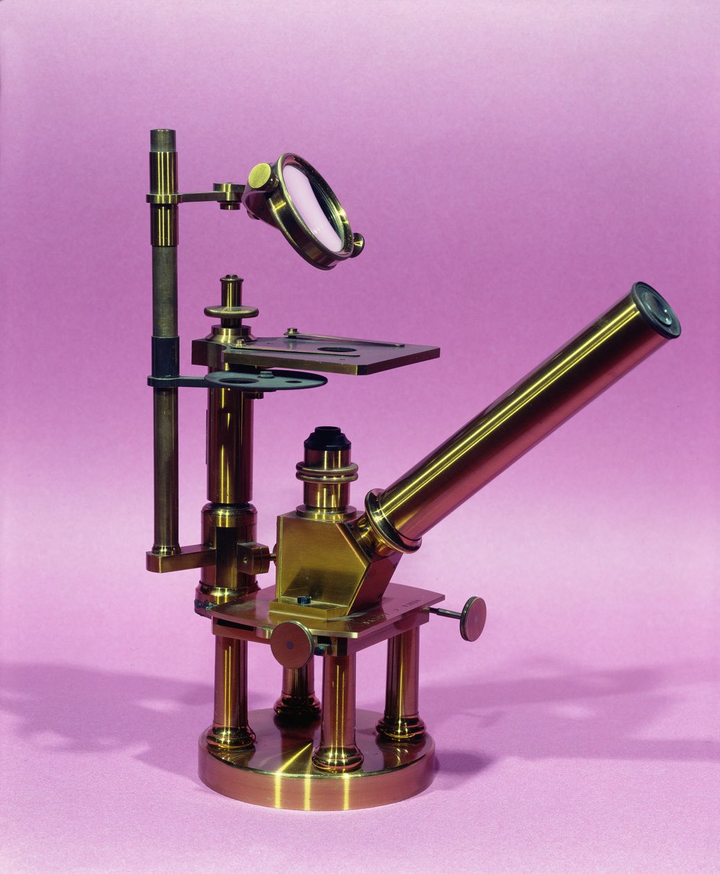 Microscoop van Louis Pasteur (1811-95) (metaal) door French School