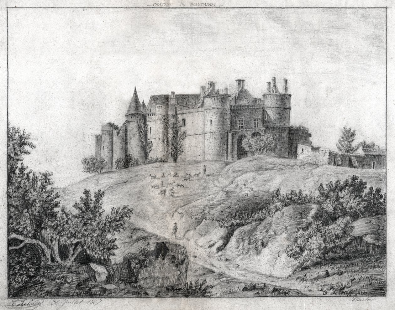 Kasteel van Montargis door French School