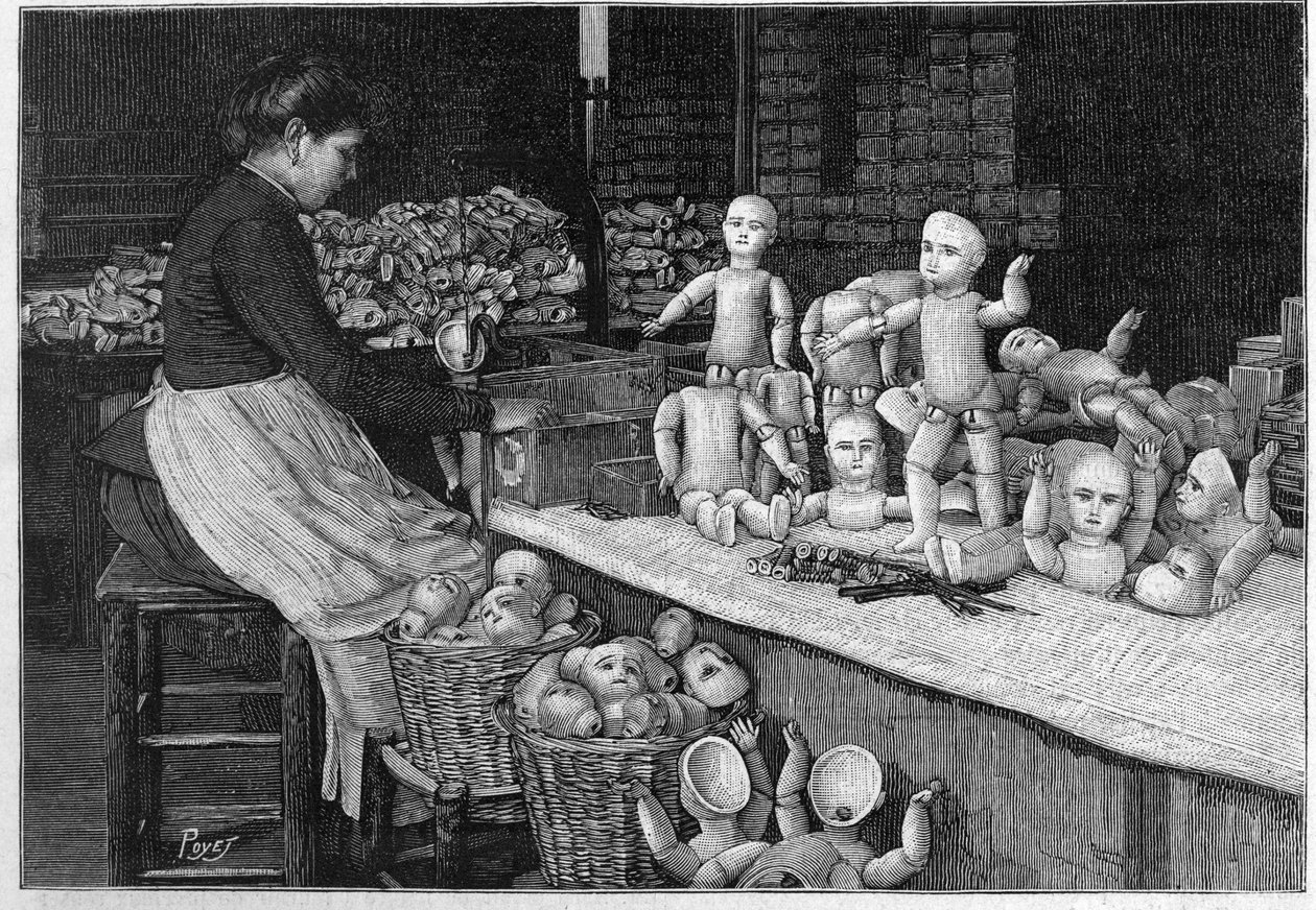 Montreuil poppenfabriek in 1888. door French School