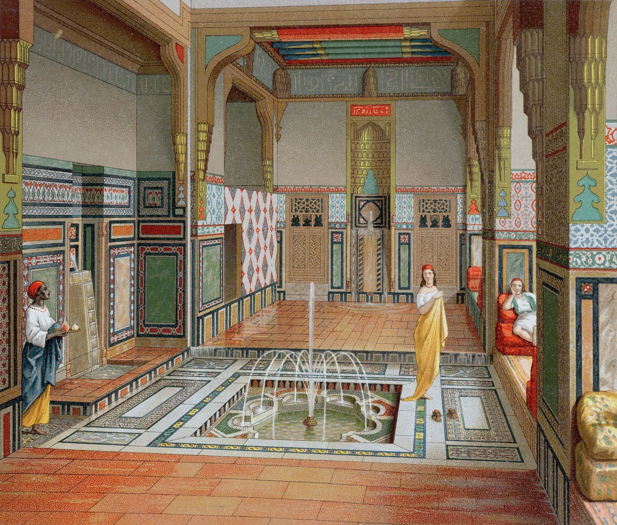 Moors interieur, c.1880 door French School