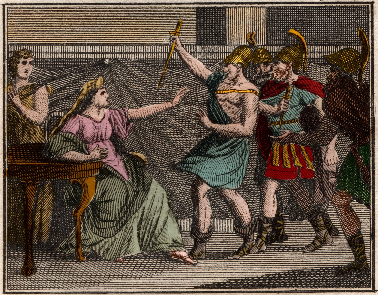 Moord op Olympias (moeder van Alexander de Grote). door French School