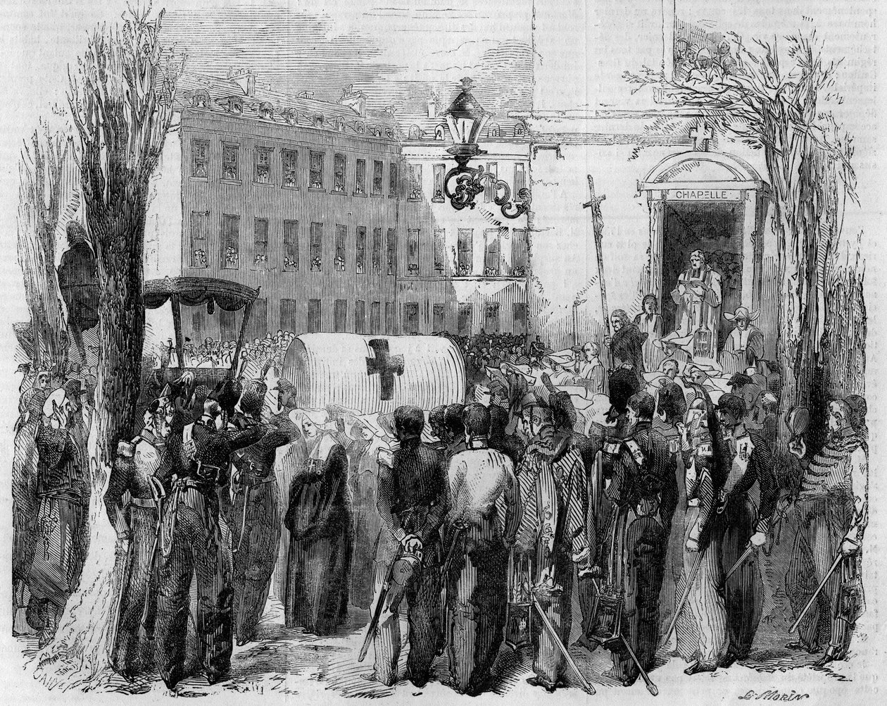 Begrafenis van Zuster Rosalie (Jeanne Marie Rendée) door French School