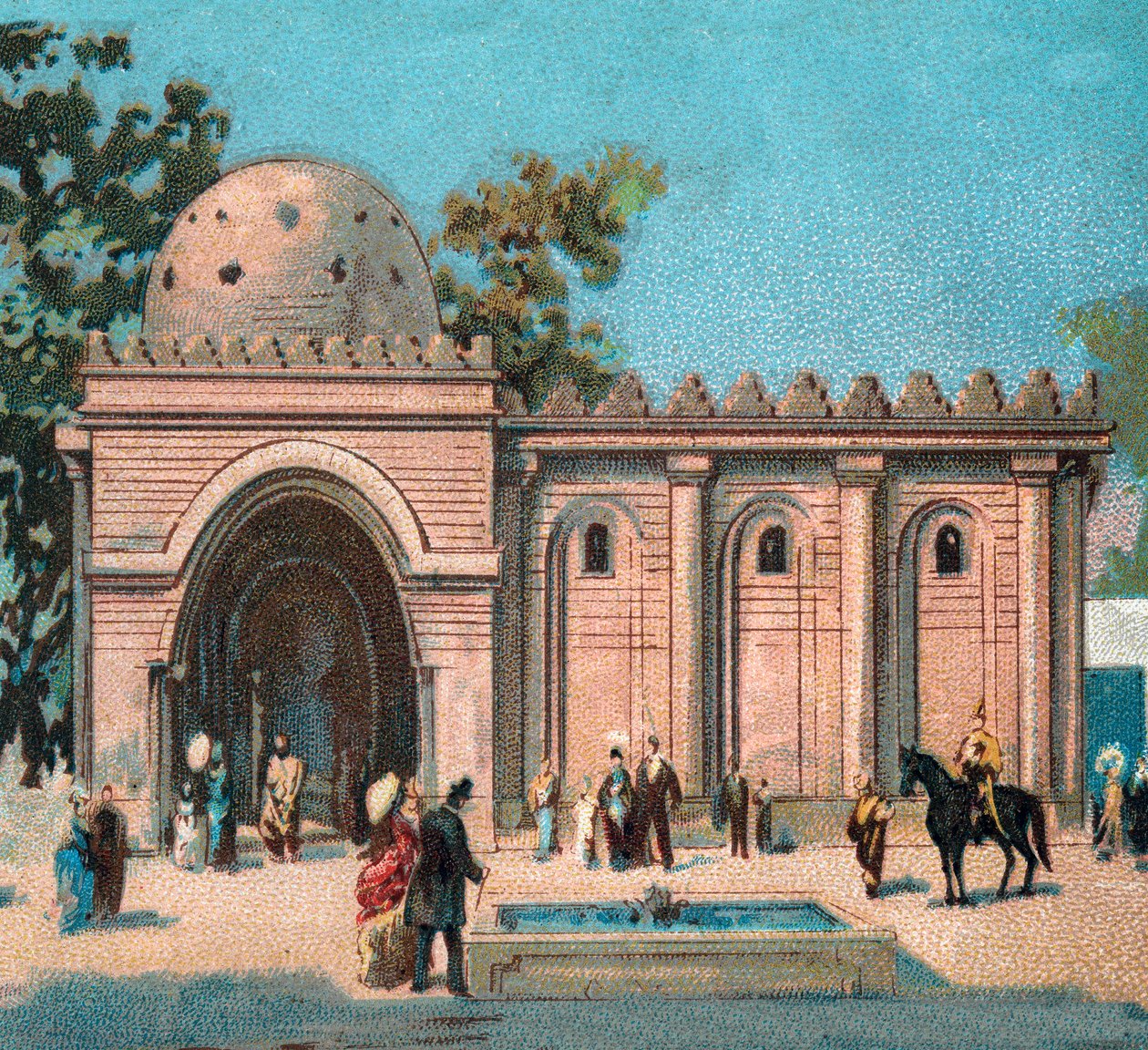 Parijs. Wereldtentoonstelling van 1889: Perzisch Paviljoen. door French School
