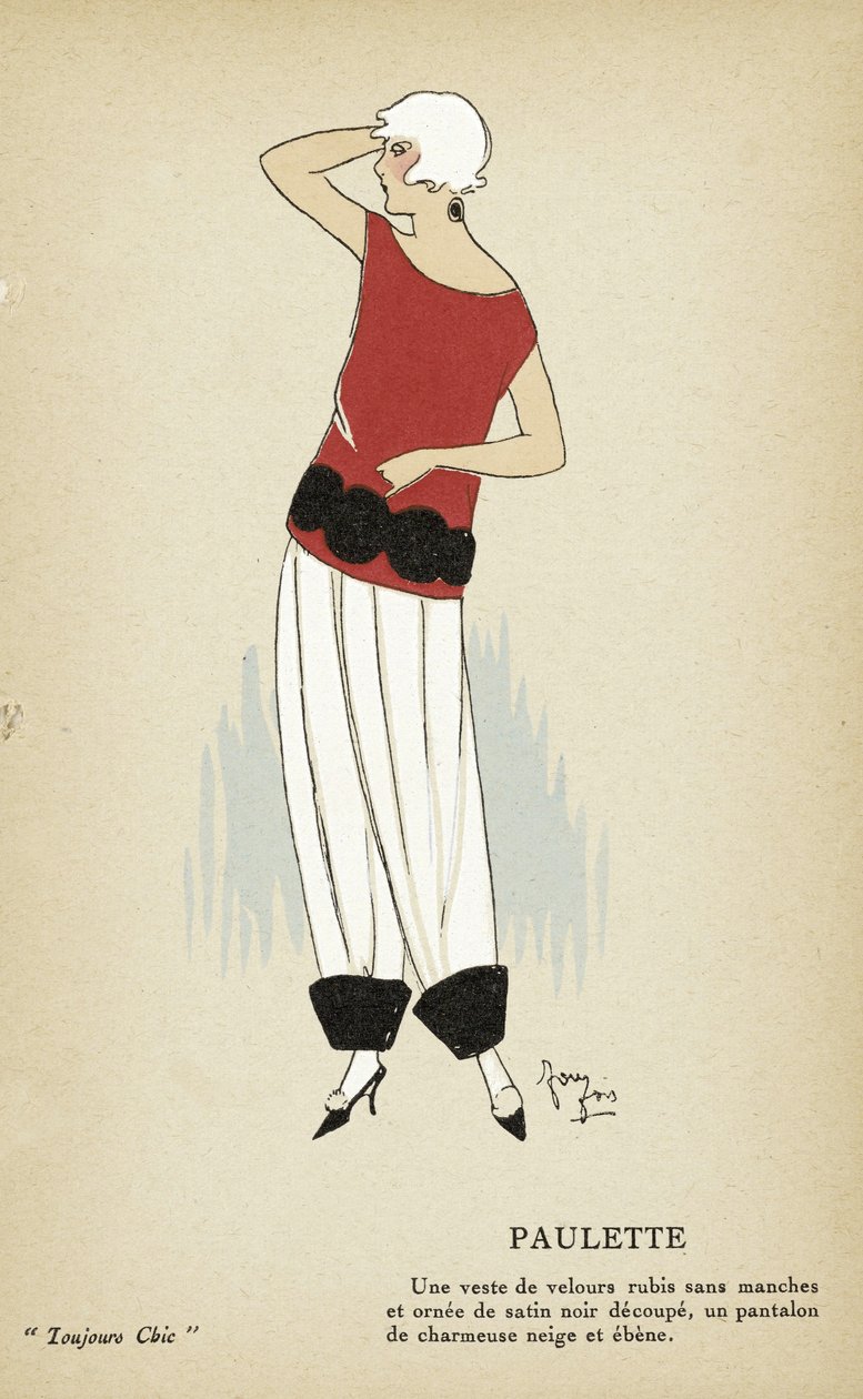 Paulette uit Toujours Chic, geb. 1921-22 (sjabloondruk) door French School