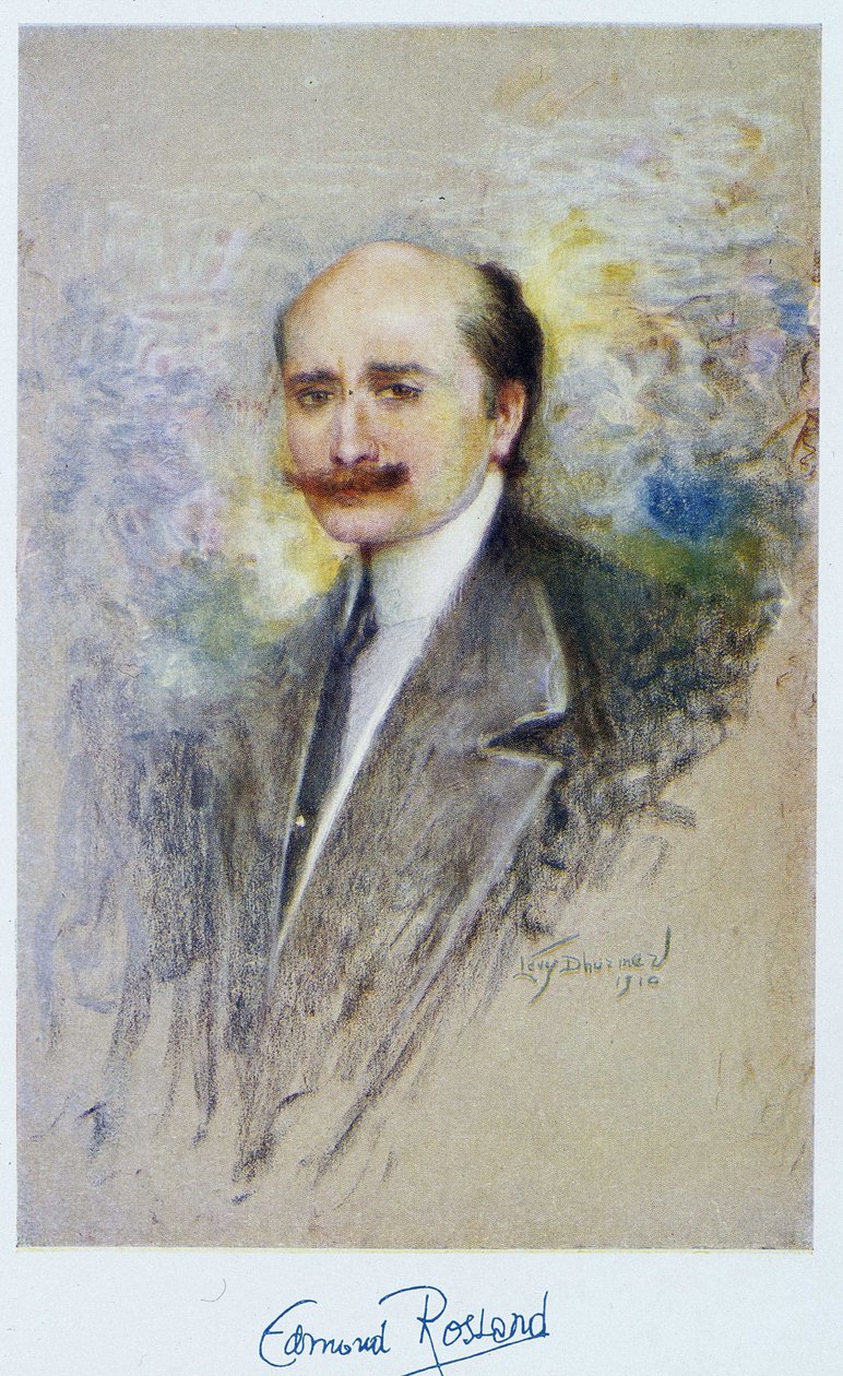 Portret van Edmond Rostand in 1910 door French School
