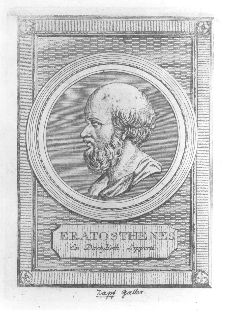 Portret van Eratosthenes (c.284-192 v.Chr.) door French School