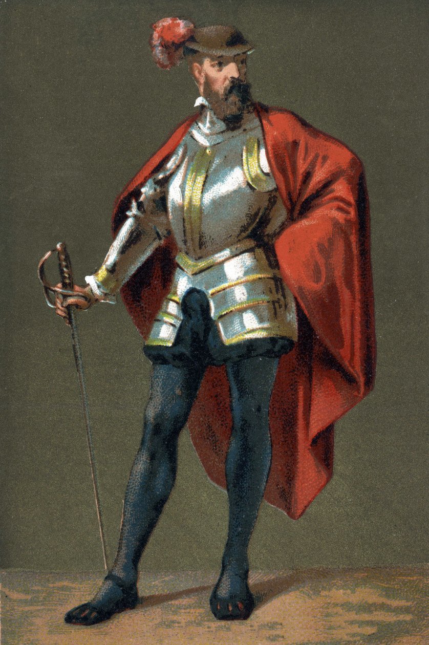 Portret van Francisco Pizarro (Francois Pizarre). door French School