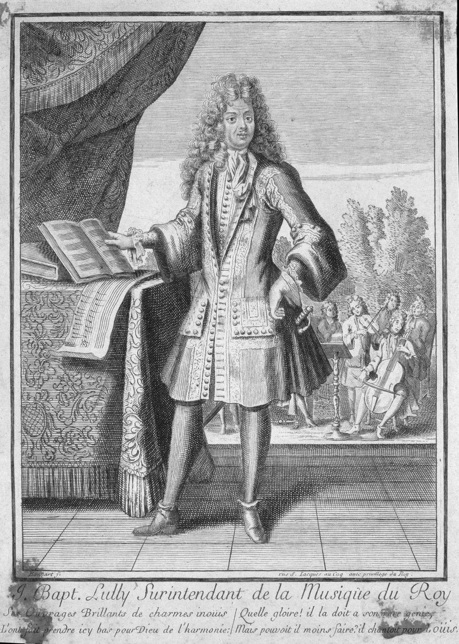 Portret van Jean-Baptiste Lully (1632-87) door French School
