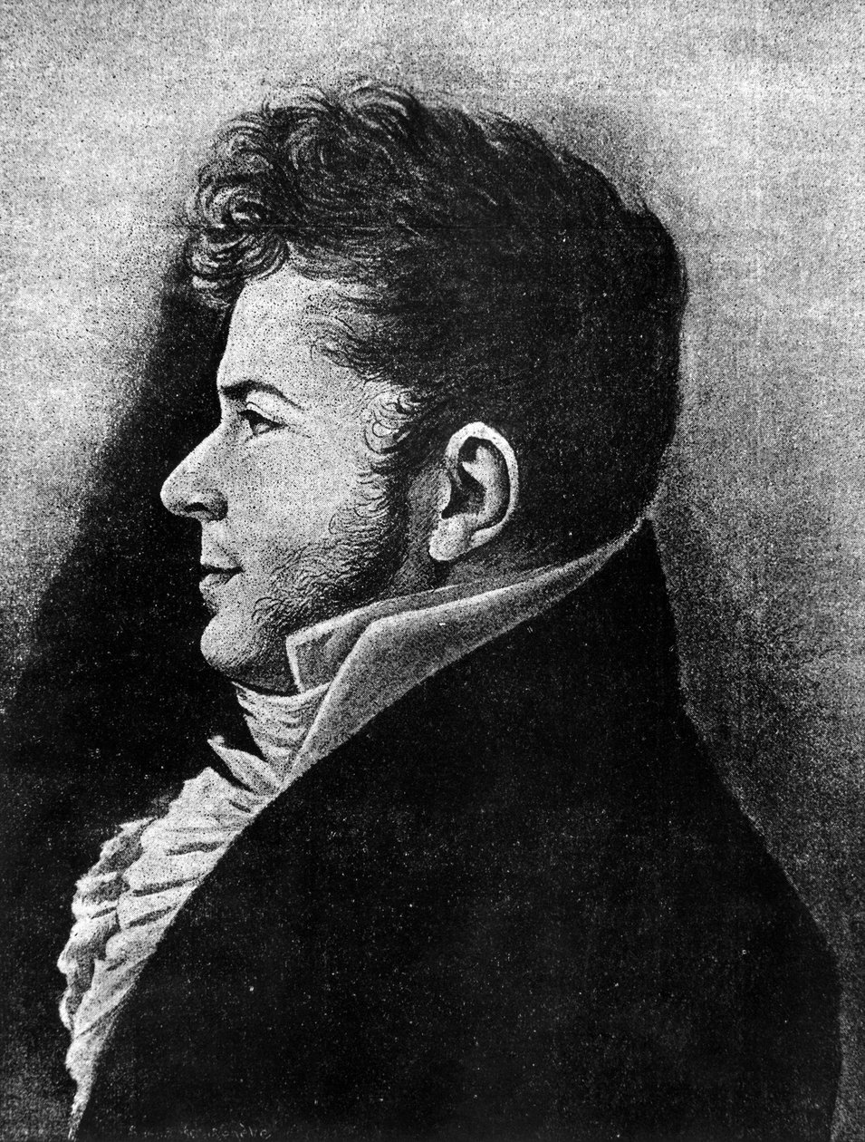 Portret van jonge Stendhal door French School