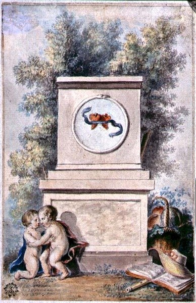 Putti bij het Monument van Liefde door French School