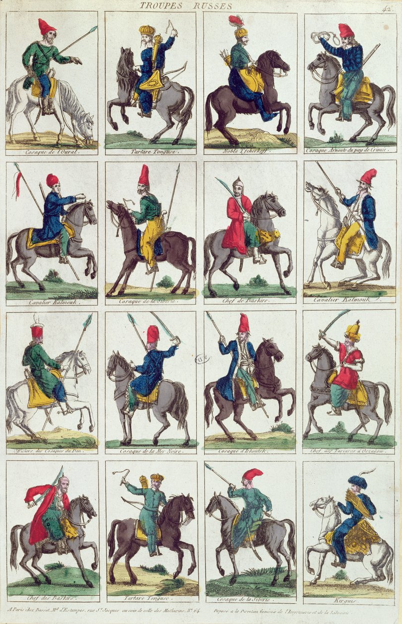 Regionale eenheden van Russische cavalerie, c.1812-14 door French School