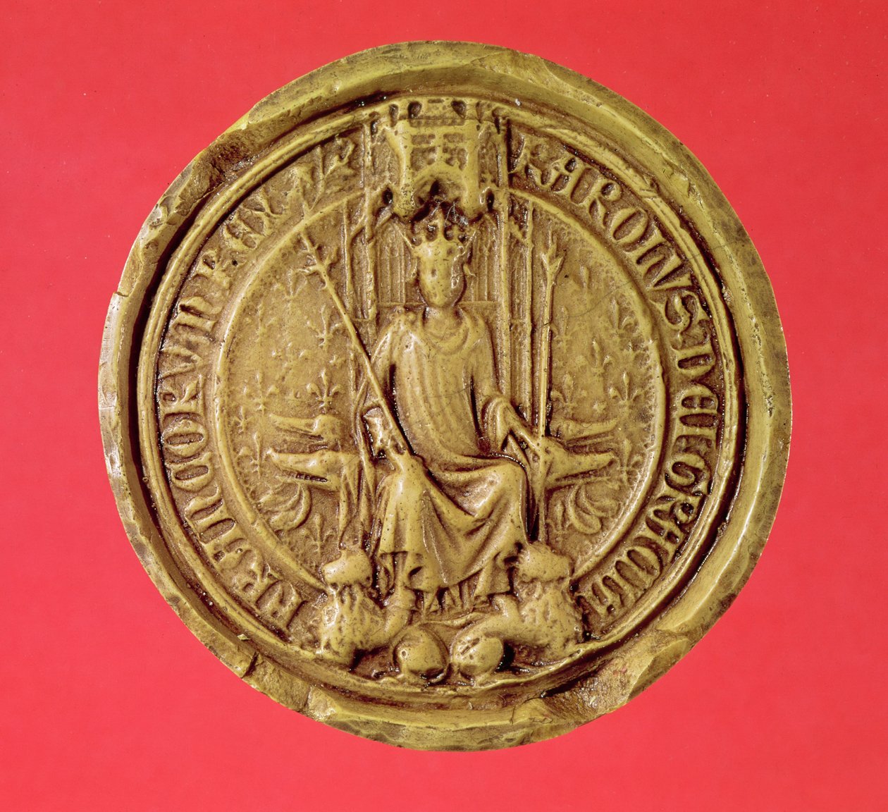 Zegel van Karel VII (1403-61) door French School