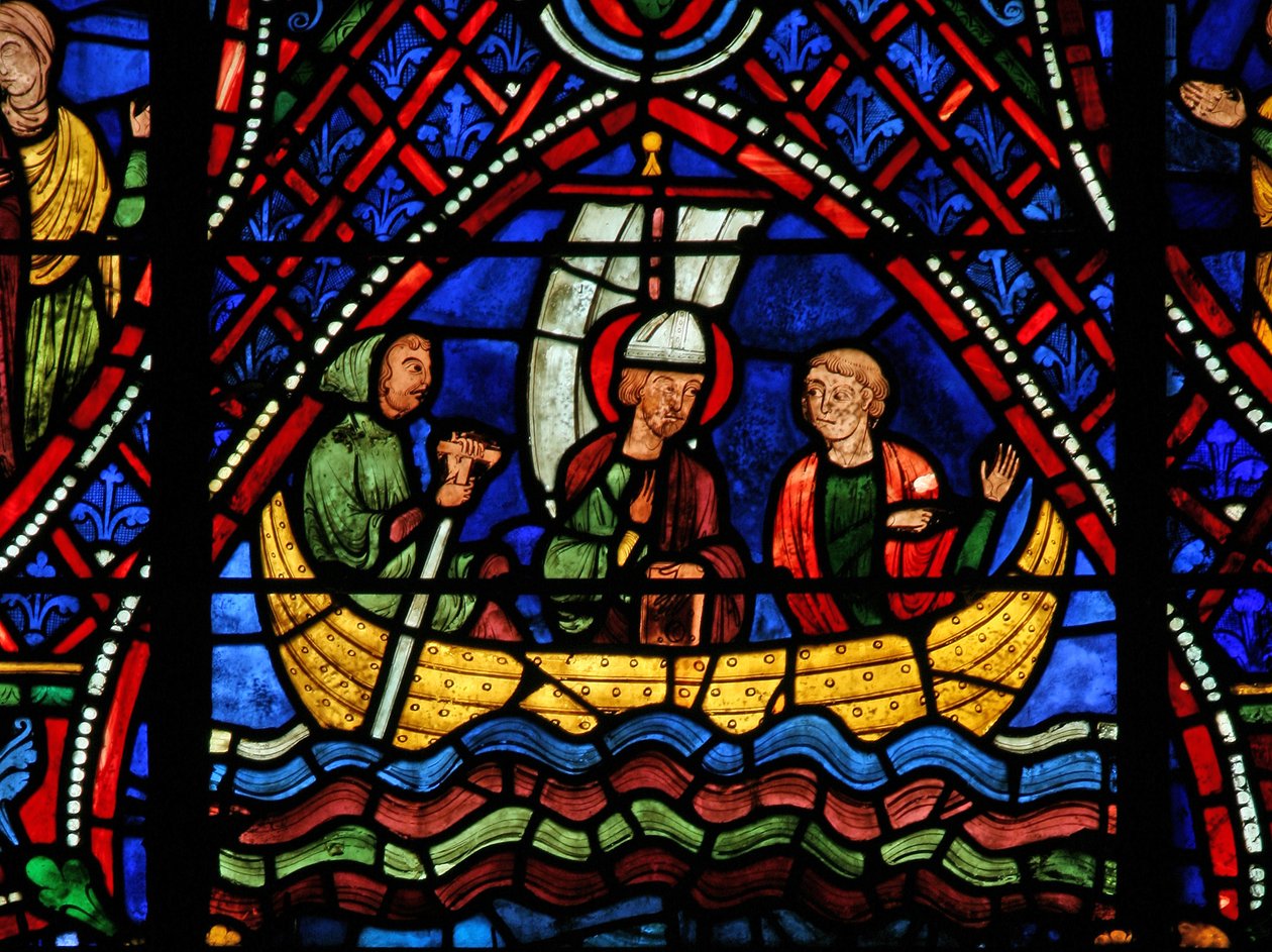 St. Apollinaire: in een boot door French School