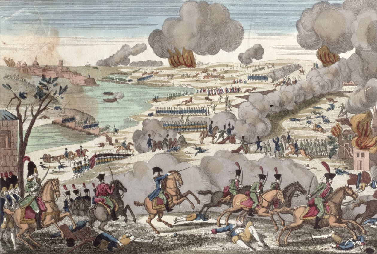 De Slag bij Wagram, 6 juli 1809 door French School