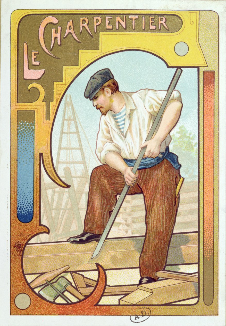 De timmerman, c.1899 door French School