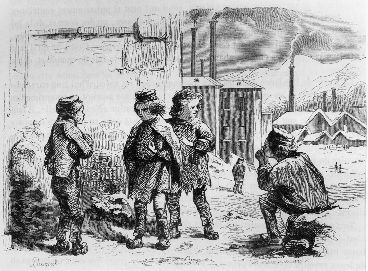 De kinderen van de fabriek, 1842 door French School